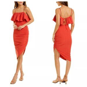 Cinq à Sept Christa Ruffle Asymmetric Dress